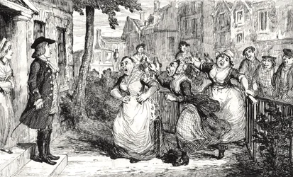 Gideon Gray spricht zu den Middlemas-Frauen, Illustration aus 